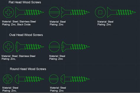 tapping screw dwg free